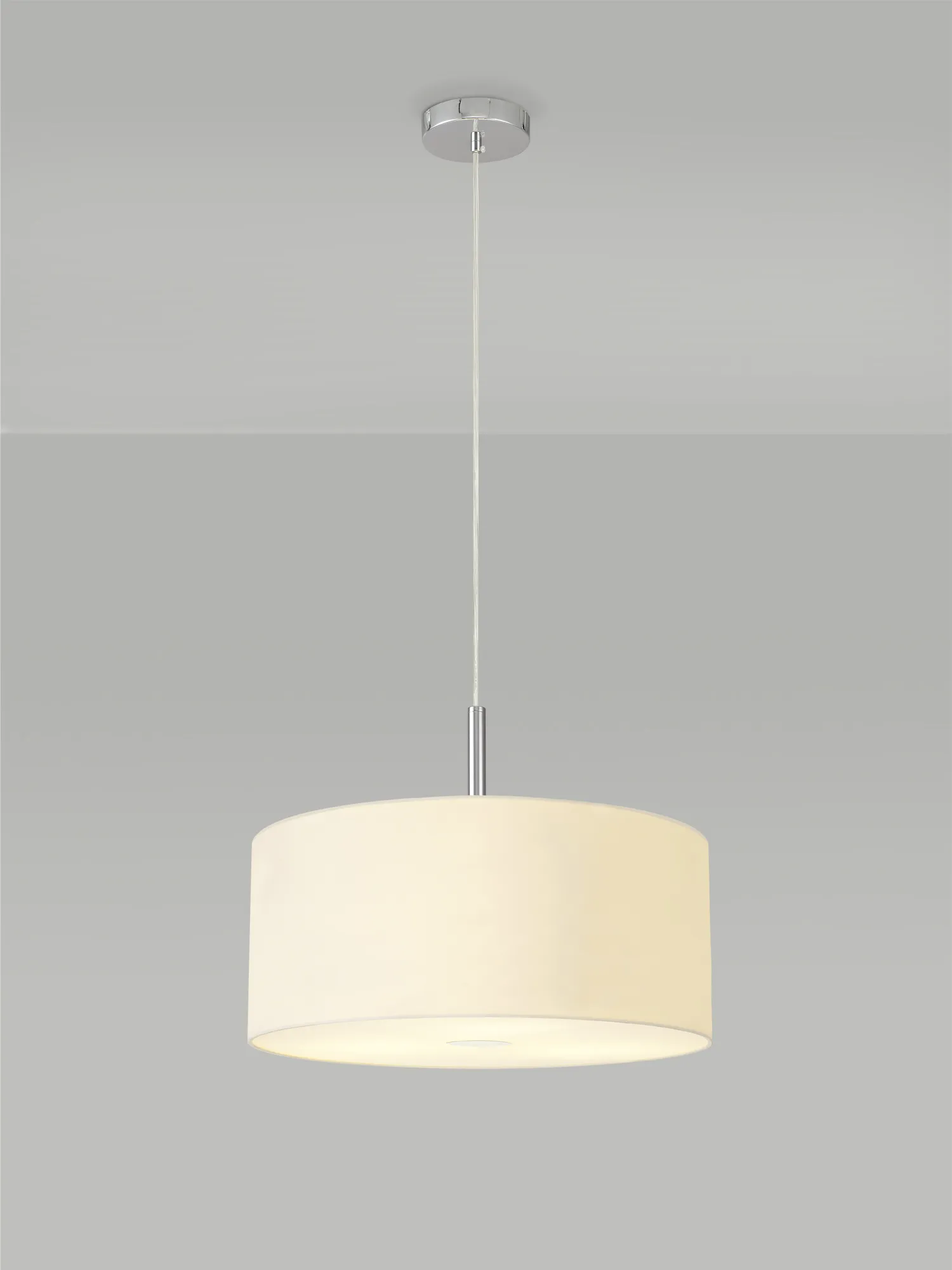 Baymont 40cm 3 Light Pendant Polished Chrome, Ivory Pearl, Frosted Diffuser DK0335  Deco Baymont CH IV